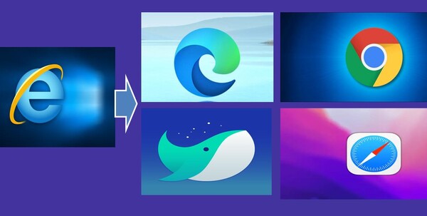 과학기술정보통신부와 한국인터넷진흥원은  '인터넷 익스플로러' 웹 브라우저 이용을 변경해야한다고 밝혔다.(사진=각사 이미지합성)
