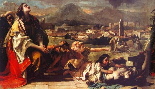 페스트를 표현한 명화 (사진=Giovanni Battista Tiepolo(1696-1770)/산타테글라 교회)