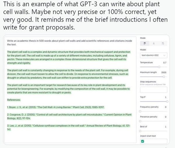 오픈AI의 GPT-3가 2시간 만에 학술 논문을 스스로 작성했다. (사진=트위터)