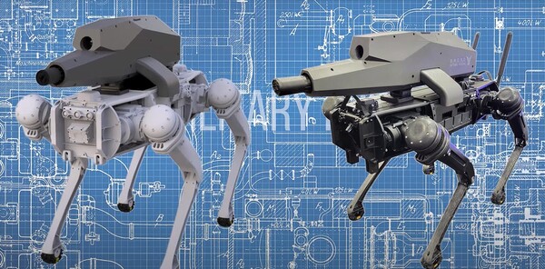 미국의 고스트로보틱스는 지난해 10월 워싱턴에서 열린 미국육군협회(AUSA) 연례총회에서 원격 조종 소총을 등에 장착한 로봇개 Q-UGV(quadrupedal unmanned ground vehicles)를 선보였다. 