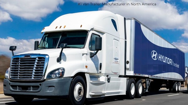 미국 트럭 수송의 주력은 트레일러다. 2019년 트레일러 생산 대수는 32만대 이상의 시장 규모를 가지고 있다.(사진=현대 트랜스리드)