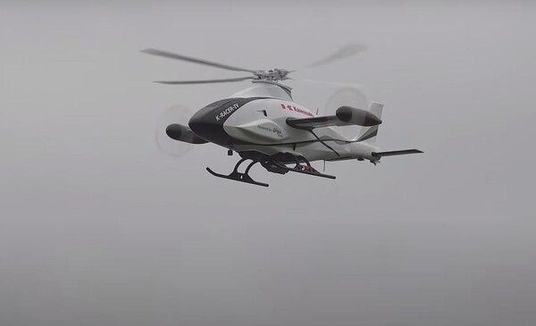가와사키 중공업의 무인 복합헬기 'K-RACER'(사진=가와사키중공업)