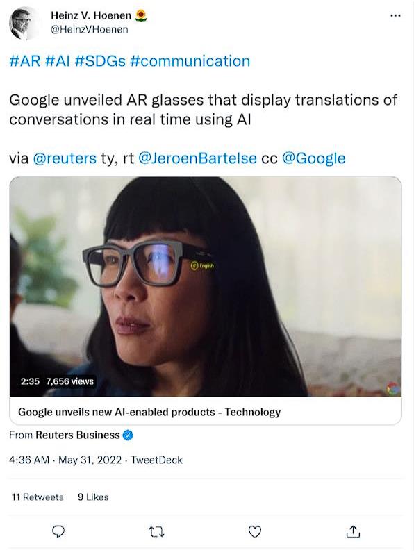 (사진=하인즈 V. 호넨 트윗 캡처)