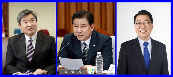 좌측부터 조태용의원, 중앙 김병기의원, 우측 윤영찬의원등 3명은 사이버보안 강화를 위한 법안들(의안번호 2101220, 2113145, 2113670)이 국회에서 계류중인 것으로 나타났다. (사진=각 의원실)