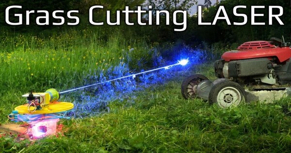(사진=Mowing My Lawn with a LASER!!! 유튜브 캡처)