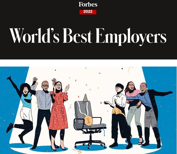 Forbes는 시장 조사 회사인 Statista와 협력하여 6번째 연례 'World's Best Employers'를 발표했다. (사진=포브스 웹사이트) 