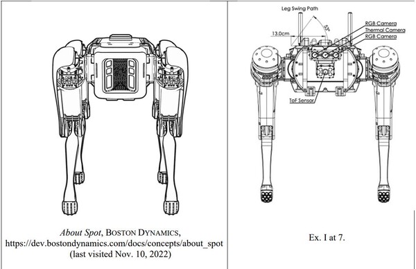 보스톤 다이내믹스의 특허관련 자료.(자료=The Robot Report pdf)