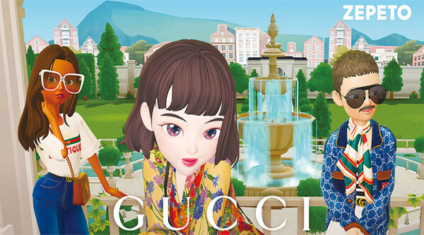 제페토와 구찌의 IP협업 메타버스 이미지.