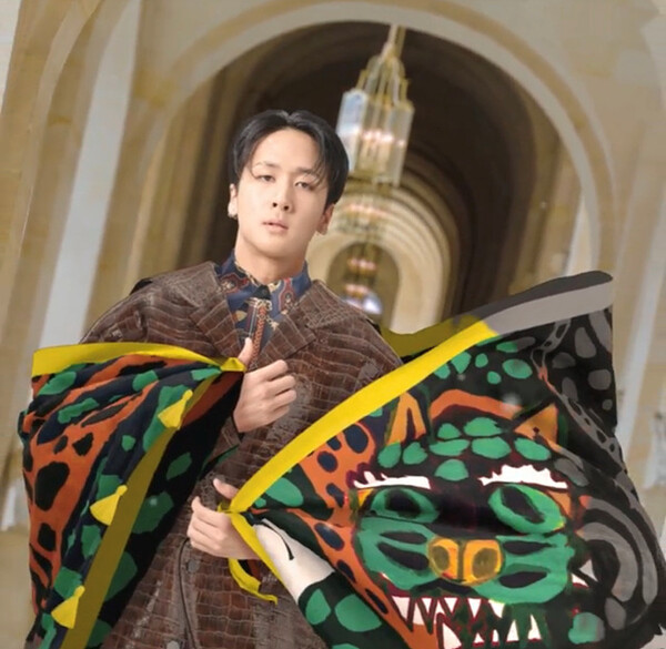 가수 라비와 협업한 고태용 디자이너 작품.(사진=산업부)