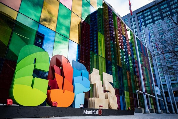 2022년 12월 6일 캐나다 퀘벡주 몬트리올에서 2주간 진행된 UN 생물다양성 정상회담 COP15 개막식 외부. (사진=COP15/유럽연합 웹사이트)