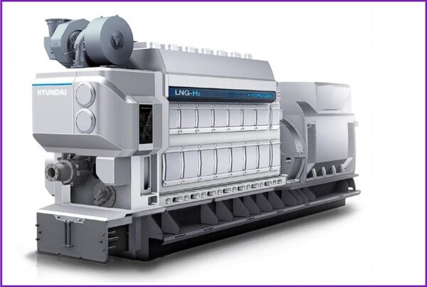현대중공업이 개발한 LNG·수소 혼소 ‘힘센엔진'. (사진=현대중공업그룹)