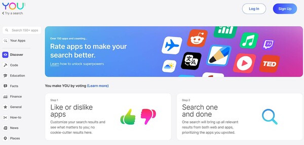 AI기반 검색엔진 유닷컴(You.com)’이 지난 2021년 11월 공개 베타버전을 출시했다.(사진=유닷컴 웹사이트)