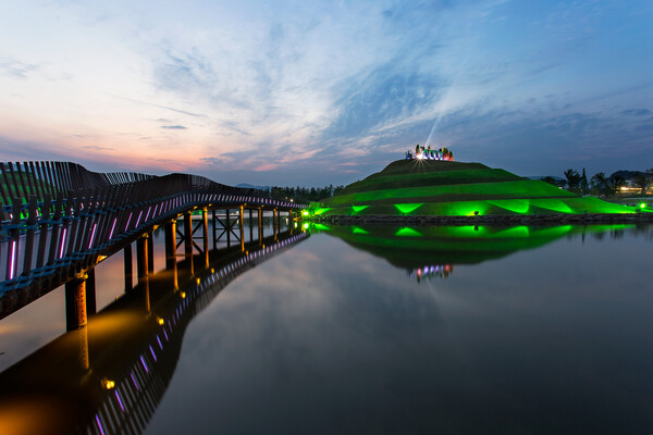 국가정원의 야경.(사진=순천만국제정원박람회조직위원회)