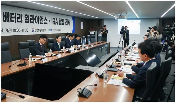 이창양 산업통상자원부 장관은 7일 배터리 얼라이언스를 주재하고, ‘민·관합동 IRA이후 배터리 산업발전 전략’을 발표했다. [사진=산업통상자원부]