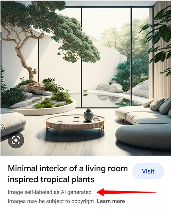 AI 생성 사진으로 표시하기 위해 태그가 지정된 Midjourney 생성 이미지.(이미지= 구글)