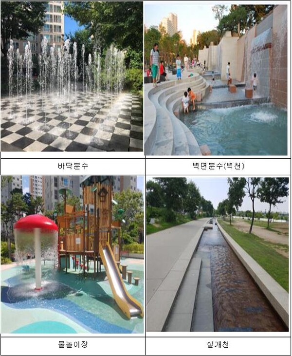 물놀이형 수경시설 유형 [제공=환경부]