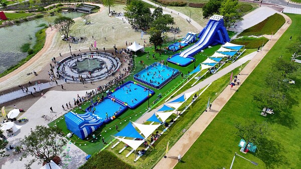  오천그린광장의 워터아일랜드