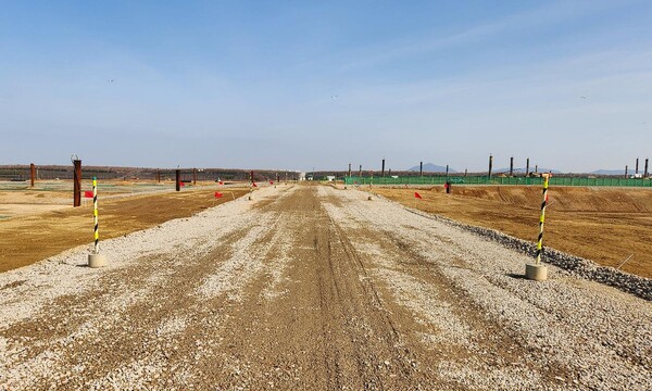 생활폐기물을 활용해 조성한 제3-1매립장 내부작업도로 모습