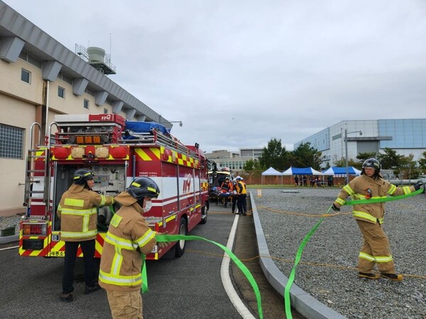 한국가스공사는 9월 21일 2023년 재난대비 상시훈련을 실시했다. [제공=한국가스공사]