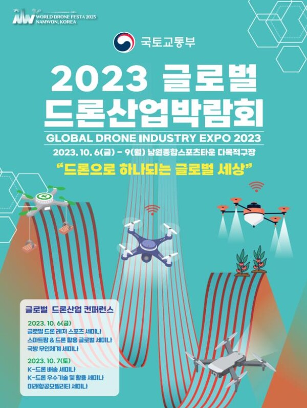 2023 글로벌 드론산업 박람회 & 콘퍼런스 포스터 [제공=국토교통부]