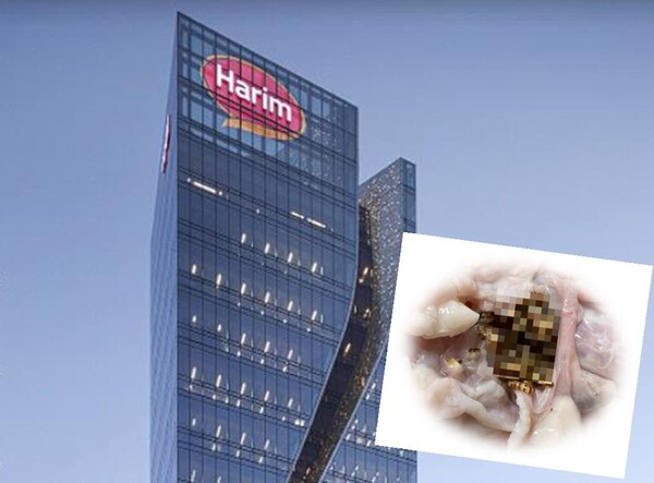 벌레가 발견된 하림의 생닭 제품/사진= 온라인 커뮤니티