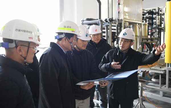 침출수 재이용시설 안전점검 모습