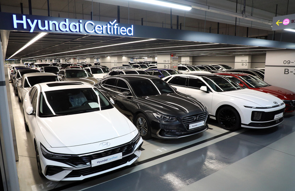 사진은 경기도 용인에 있는 현대자동차의 인증 중고차 전용 상품화센터 내부. (사진=현대자동차그룹) 