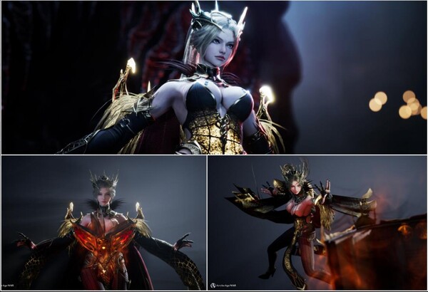 스킬 모션 등 각종 포즈 취하는 ‘흑마법사’