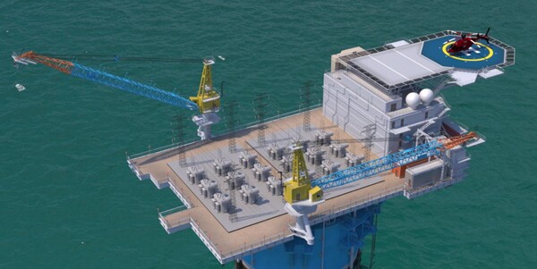 (사진=KRISO ‘해상 부유식 SMR 발전플랫폼’ 개념도)