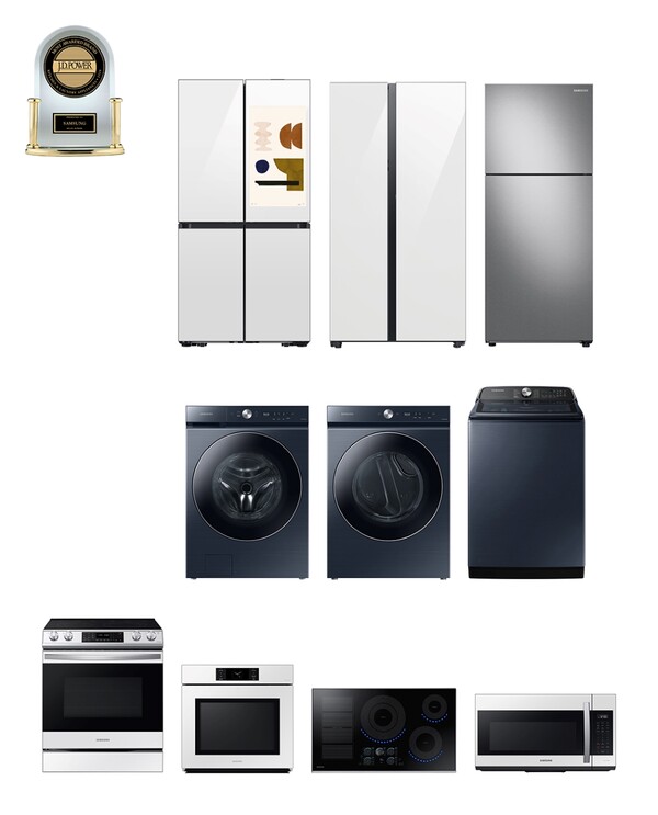 ▲ JD파워의 ‘2024 생활가전 소비자 만족도 평가’에서 삼성전자 가전이 11개 품목 중 10개 품목 선정