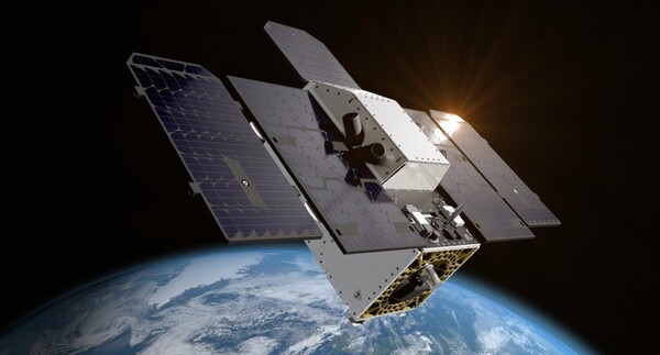 ▲플래닛 랩스가 NASA 제트 추진 연구소의 기술을 사용해 개발한 Carbon Mapper Coalition의 첫 번째 위성인 타나저(Tanager)-1의 렌더링 이미지.