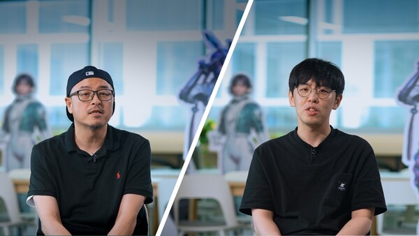 ▲ (왼쪽부터) 넥슨게임즈의 프로그램실 엔진팀 김준환, 아트실 배경컨셉팀 위신욱