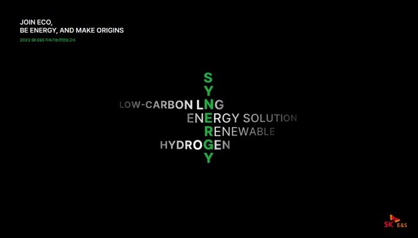  ‘LACP 2023 Vision Awards’ 지속가능경영보고서 부문에서 금상을 수상한 ‘SK E&S 2023 지속가능경영보고서’ 표지 및 내용 일부