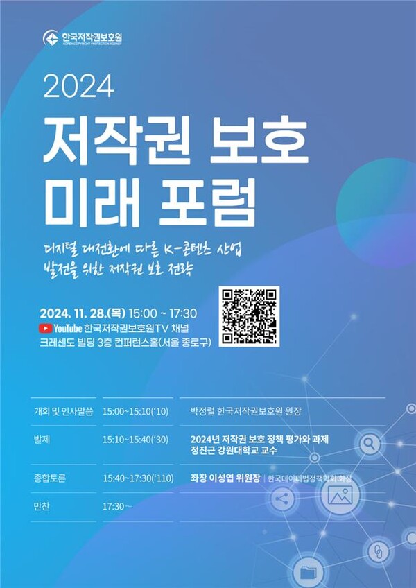 2024 저작권 보호 미래 포럼 행사 포스터