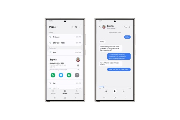 ▲ One UI 7 의 ‘텍스트 변환(Call Tranｓｃｒｉｐｔ)’ 기능 이미지