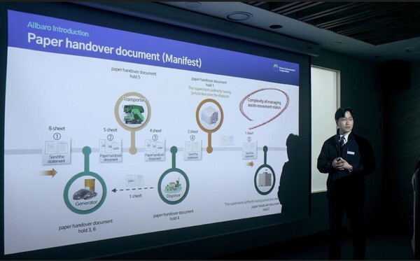 (사진설명=내외부 관계기관 등을 대상으로 올바로시스템을 소개·시연 중인 모습)