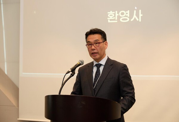(사진=한국상하수도협회 유명수 상근부회장의 환영사)
