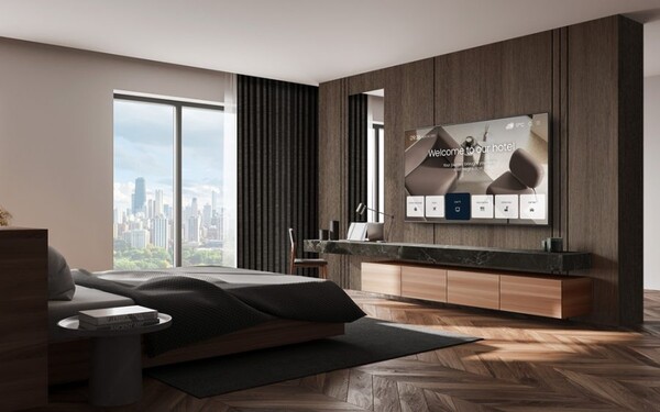 ▲ 삼성전자 ‘구글 캐스트’ 지원하는 호텔 TV 신모델(모델명: HU8000F) 제품 이미지