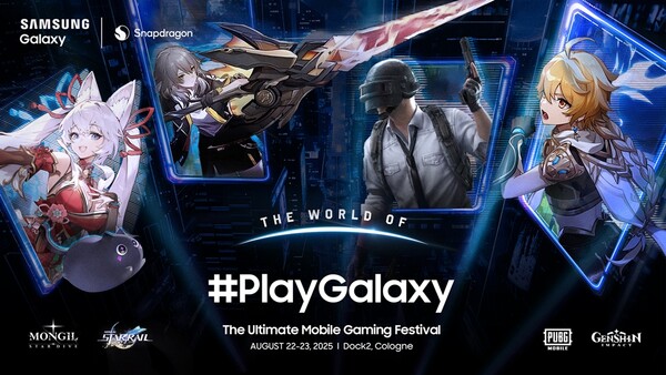 ▲ 삼성전자가 22일부터 23일(현지시간)까지 쾰른 중심부에 있는 Dock2 행사장에서 진행하는 체험 행사 ‘더 월드 오브 #플레이갤럭시(The World of #PlayGalaxy)’ 포스터 이미지