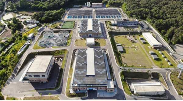 ▲한국수자원공사의 대표 AI 정수장인 화성정수장 전경